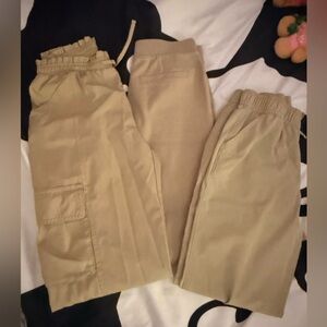 Beige/Tan Casual Pants - Drawstring & Cargo Styles w/matching Northface sweater